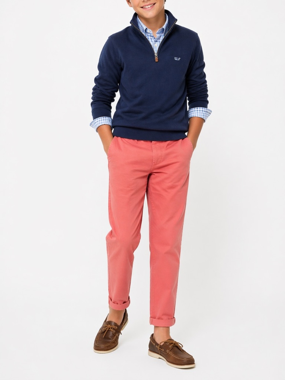 Vineyard Vines Boys Size 12 Salmon Chinos Pants
